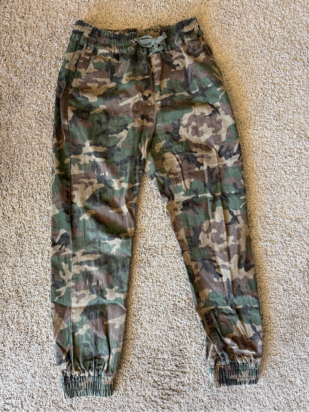 Blue Rain Green Camo Joggers